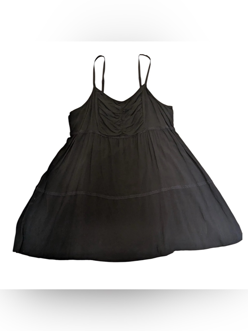 Torrid - Black Sweetheart Smock Back Adjustable Sleeveless Tank Dress - Size 2